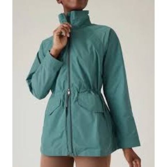 Athleta Westerly Waste-Resistant & Wind-Resistant Blue Jacket‎ Sz Medium NWT - Picture 1 of 6